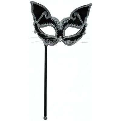 Bristol Novelty Damen Katzenmaske auf Stock - Kostüm Bristol Novelty Damen Katzenmaske auf Stock - Kostüm