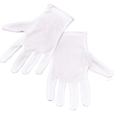 Gants blancs de magicien pour hommes Bristol Novelty - Halloween - Court en nylon - Publicité Gants blancs de magicien pour hommes Bristol Novelty - Halloween - Court en nylon - Publicité