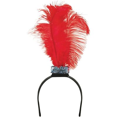 Bandeau Flapper Rouge Bristol Novelty - Accessoires de costume - Publicité Bandeau Flapper Rouge Bristol Novelty - Accessoires de costume - Publicité