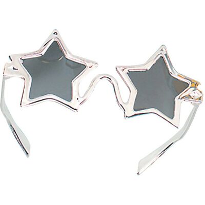 Lunettes d'étoile argentées Bristol Novelty Ba505 Accessoires de costume - Publicité Lunettes d'étoile argentées Bristol Novelty Ba505 Accessoires de costume - Publicité