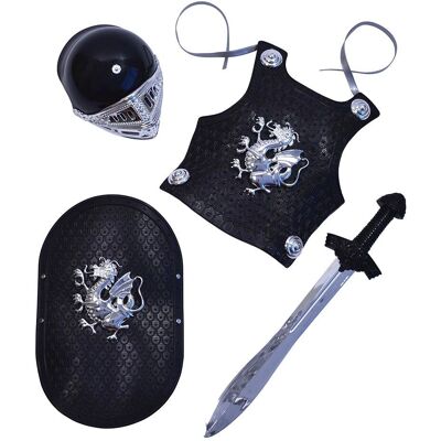 Ensemble d’Armure Noire pour Garçons Bristol Novelty - Accessoires de Costume - Publicité Ensemble d’Armure Noire pour Garçons Bristol Novelty - Accessoires de Costume - Publicité