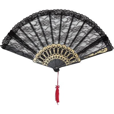 Bristol Novelty Femmes Éventail Dentelle Noire Costume Accessoires - Publicité Bristol Novelty Femmes Éventail Dentelle Noire Costume Accessoires - Publicité