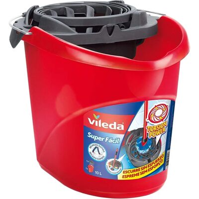 Vileda - Super Easy Mop Bucket - Red - Wringer - Mop bucket Vileda - Super Easy Mop Bucket - Red - Wringer - Mop bucket