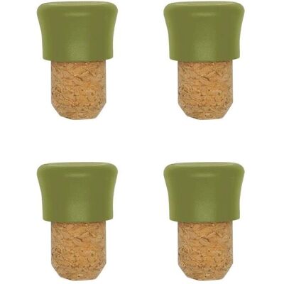Fackelmann Range Zero - Lot de 4 bouchons en liège Fackelmann Range Zero - Lot de 4 bouchons en liège