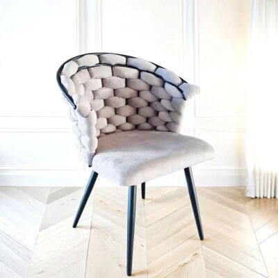 WWE Valencia Grey Luxury Velvet Dining Chair - Dining Chair WWE Valencia Grey Luxury Velvet Dining Chair - Dining Chair