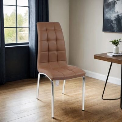WWE - Eterno - Cappuccino - Faux Leather - Dining chair WWE - Eterno - Cappuccino - Faux Leather - Dining chair