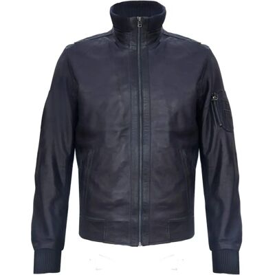 Infinity Leather Modèle Marine Veste Bomber - Homme - Publicité Infinity Leather Modèle Marine Veste Bomber - Homme - Publicité