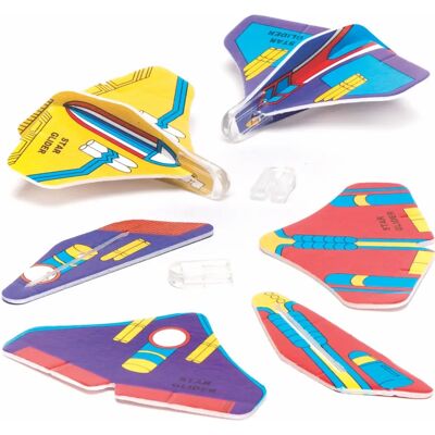 Marque Mini Planeurs Spatiaux - Paquet de 12 Jouets Marque Mini Planeurs Spatiaux - Paquet de 12 Jouets