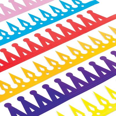 Party-Kronen - Bunte Kinder Bastel- und Verkleidungskronen - 60cm Party-Kronen - Bunte Kinder Bastel- und Verkleidungskronen - 60cm