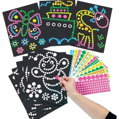 Arte com Adesivos Dotty - 8 cenas de adesivos - Atividade artística para crianças Arte com Adesivos Dotty - 8 cenas de adesivos - Atividade artística para crianças