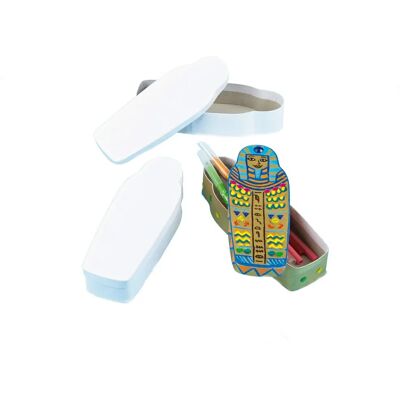 Merk Model Egyptische Sarcofaag Potlooddoos - Kantoorbenodigdheden Organizer Merk Model Egyptische Sarcofaag Potlooddoos - Kantoorbenodigdheden Organizer