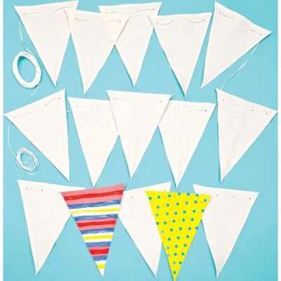 Banderines de tela - 16 banderas - Personaliza y cuelga - 25cm - Decoración de fiesta Banderines de tela - 16 banderas - Personaliza y cuelga - 25cm - Decoración de fiesta