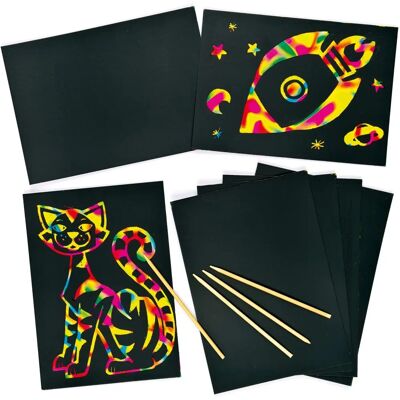 Craft Marque Modèle - Feuilles à Gratter Arc-en-ciel - 15x21cm pour Artistes Créatifs Craft Marque Modèle - Feuilles à Gratter Arc-en-ciel - 15x21cm pour Artistes Créatifs