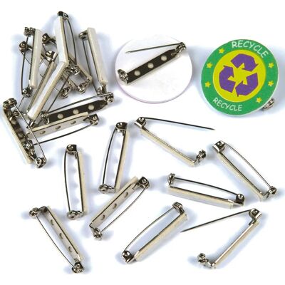 Broches artisanaux - 20 épingles auto-adhésives - 30mm de large - Épingles à badges Broches artisanaux - 20 épingles auto-adhésives - 30mm de large - Épingles à badges