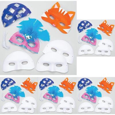 Marque Modèle - Masque décoratif floconné - 15cm - Type de masque Marque Modèle - Masque décoratif floconné - 15cm - Type de masque