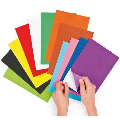 Felt Adhésif Auto-adhésif - 18 Feuilles - 22cm x 15cm - Multicolore - Fournitures d'Artisanat Felt Adhésif Auto-adhésif - 18 Feuilles - 22cm x 15cm - Multicolore - Fournitures d'Artisanat