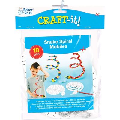 Mobiles Serpent en Papier Baker Ross - 10 Kits de Création Suspendus - Or Mobiles Serpent en Papier Baker Ross - 10 Kits de Création Suspendus - Or