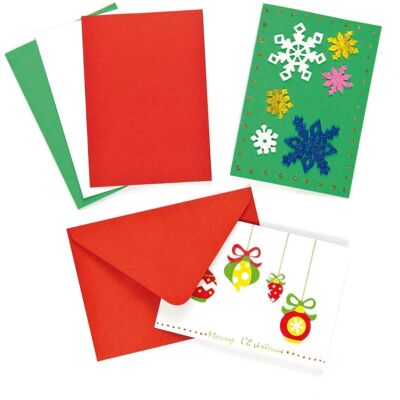 Weihnachtskarten Pack rot grün weiß - Grußkarten Weihnachtskarten Pack rot grün weiß - Grußkarten