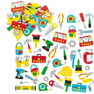 Markenlos Modell Werkzeug - 120 Schaumstoffaufkleber für Bastelarbeiten - 30 Designs Markenlos Modell Werkzeug - 120 Schaumstoffaufkleber für Bastelarbeiten - 30 Designs