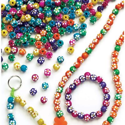 Bloem Kralen van Hout - 200 Houten Ketting Kralen met bloemetjes in 6 verschillende kleuren - Perlas, Fabricación de Joyas Bloem Kralen van Hout - 200 Houten Ketting Kralen met bloemetjes in 6 verschillende kleuren - Perlas, Fabricación de Joyas