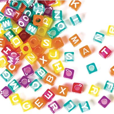 Perles Alphabet en Cube (450 pièces) pour fabrication de bijoux Perles Alphabet en Cube (450 pièces) pour fabrication de bijoux