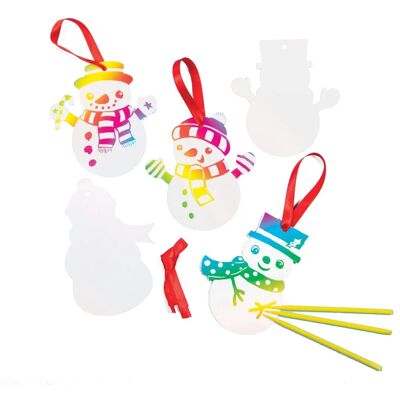 Kratzbild Anhänger Schneemann - Weihnachten Dekorationen Kratzbild Anhänger Schneemann - Weihnachten Dekorationen