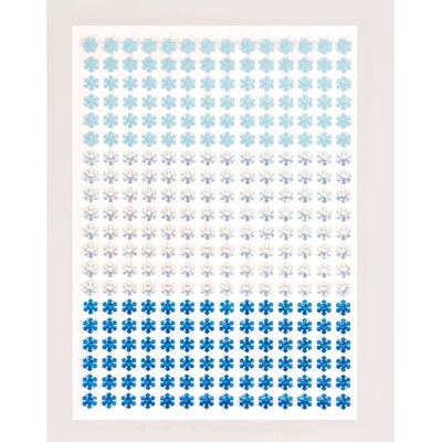 Pierres Pailletées Flocons de Neige - Pack de 280 Autocollants 3D - 8 mm Pierres Pailletées Flocons de Neige - Pack de 280 Autocollants 3D - 8 mm