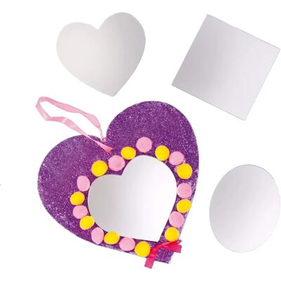 Baker Ross Acryliques Craftspiegels - 12 Vormen - 8cm Baker Ross Acryliques Craftspiegels - 12 Vormen - 8cm