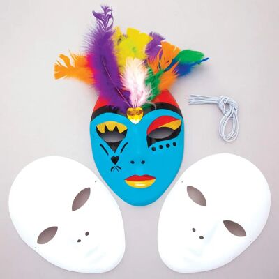Masques en plastique - Paquet de 6 - Taille 20cm x 15cm - Masques Masques en plastique - Paquet de 6 - Taille 20cm x 15cm - Masques