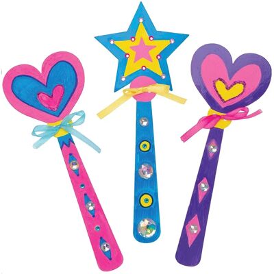Prinsessen Toverstafkaarten - 8 Grote Kartonnen Staven - 23cm - Knutselpakket Prinsessen Toverstafkaarten - 8 Grote Kartonnen Staven - 23cm - Knutselpakket