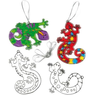 Décorations Attrape-Soleil Gecko - 6 Kits de Peinture - 12cm - Décoration de Chambre Décorations Attrape-Soleil Gecko - 6 Kits de Peinture - 12cm - Décoration de Chambre