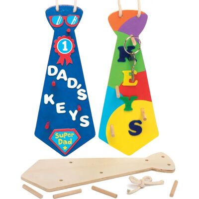 Baker Ross Porte-clés en bois en forme de cravate - 3 kits pour murs - Cadeau Fête des Pères - Publicité Baker Ross Porte-clés en bois en forme de cravate - 3 kits pour murs - Cadeau Fête des Pères - Publicité