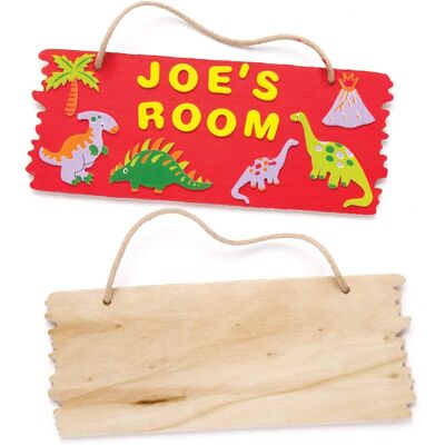 Plaque en Bois à Suspendre Baker Ross - Lot de 3 - Décoration Artisanale Personnalisée Plaque en Bois à Suspendre Baker Ross - Lot de 3 - Décoration Artisanale Personnalisée