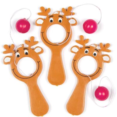 Jeux de Raquettes et Balles Rennes Mini Baker Ross - Bleu Ciel - Plaisir de Noël Jeux de Raquettes et Balles Rennes Mini Baker Ross - Bleu Ciel - Plaisir de Noël