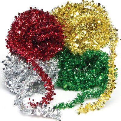 Mini tinsel-girlander Baker Ross - vit - Tinsel Girlander Mini tinsel-girlander Baker Ross - vit - Tinsel Girlander