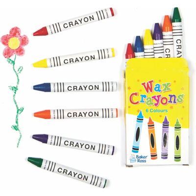 Mini crayons Baker Ross - 8 paquets de 6 couleurs assorties - Orange - Craies Mini crayons Baker Ross - 8 paquets de 6 couleurs assorties - Orange - Craies