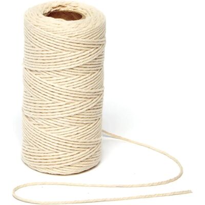 Ficelle en coton - 100 m bobine - Naturel - Artisanat Ficelle en coton - 100 m bobine - Naturel - Artisanat