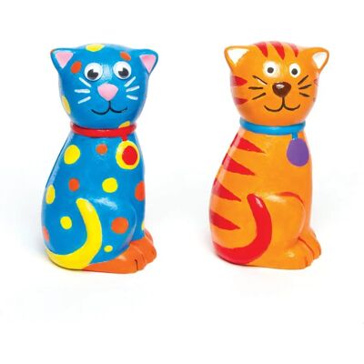 Tirelire en céramique Baker Ross - Chat - Orange, Or - 12cm Tirelire en céramique Baker Ross - Chat - Orange, Or - 12cm