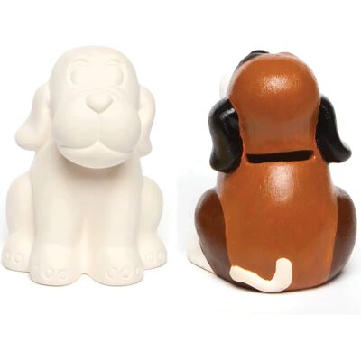 Craft Tirelire Chien en Céramique - Peindre 11cm Craft Tirelire Chien en Céramique - Peindre 11cm