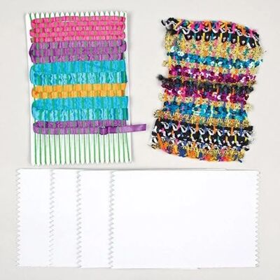 Cartes à Tisser - 30 Cartes de Tissu - Créez des Motifs avec Ruban, Braid ou Fil - 22cm x 14cm Cartes à Tisser - 30 Cartes de Tissu - Créez des Motifs avec Ruban, Braid ou Fil - 22cm x 14cm