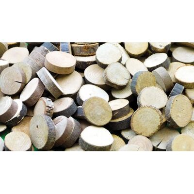 Disques en bois - 250g de rondins d'arbre - Disques de bricolage en bois Disques en bois - 250g de rondins d'arbre - Disques de bricolage en bois