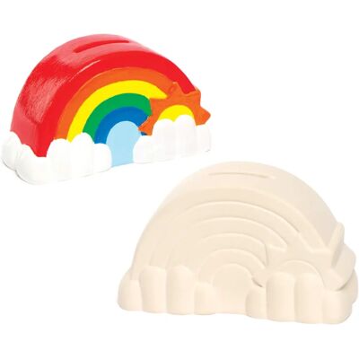 Craft Tirelire Arc-en-Ciel en Céramique - 2, 15.5cm - Épargne & Art Craft Tirelire Arc-en-Ciel en Céramique - 2, 15.5cm - Épargne & Art