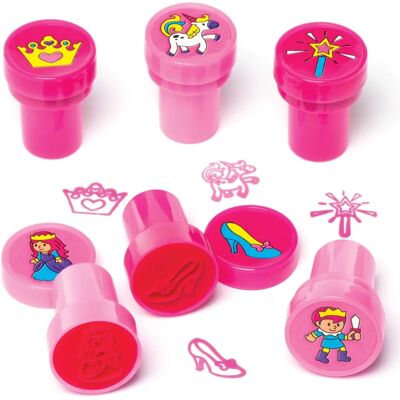 Tampons princesses à encre intégrée - Pack de 10, Multicolores, 20mm Tampons princesses à encre intégrée - Pack de 10, Multicolores, 20mm