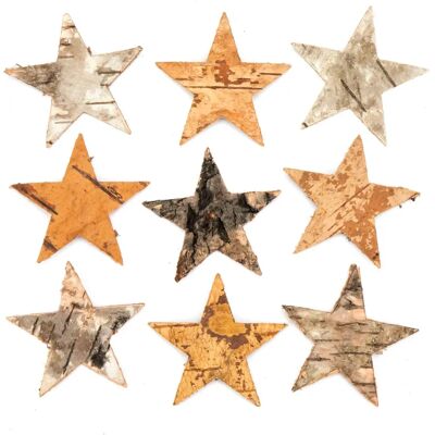 Étoiles en écorce - 30 Étoiles naturelles pour artisanat et décoration Étoiles en écorce - 30 Étoiles naturelles pour artisanat et décoration