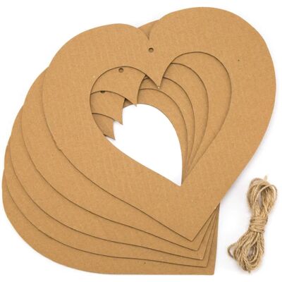 Marque Modèle Couronnes cœurs - 10 pcs 22cm Décoration en carton Marque Modèle Couronnes cœurs - 10 pcs 22cm Décoration en carton