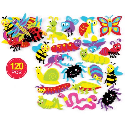 Baker Ross Zelfklevende Foam Insect Stickers - 120 Stuks - Meerkleurig Baker Ross Zelfklevende Foam Insect Stickers - 120 Stuks - Meerkleurig
