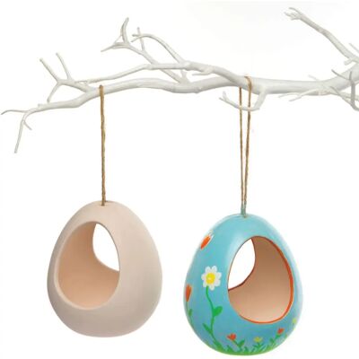 Märke Keramik fågelmatare - Paket med 2 - 11x9 cm - Vit Märke Keramik fågelmatare - Paket med 2 - 11x9 cm - Vit
