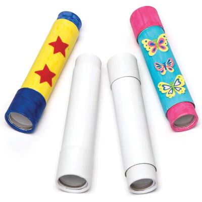Télescopes en Carton Blanc Baker - 2 Set pour Enfants - 36cm Télescopes en Carton Blanc Baker - 2 Set pour Enfants - 36cm