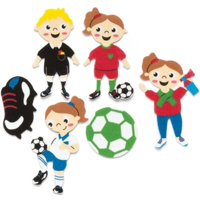 Fußball Aufkleber - 120 Moosgummi-Sticker - Bastelzubehör Fußball Aufkleber - 120 Moosgummi-Sticker - Bastelzubehör