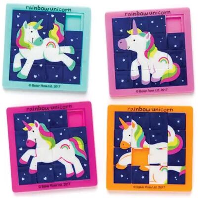 Baker Ross Rainbow Unicorn Sliding Puzzles - Set of 8 Baker Ross Rainbow Unicorn Sliding Puzzles - Set of 8
